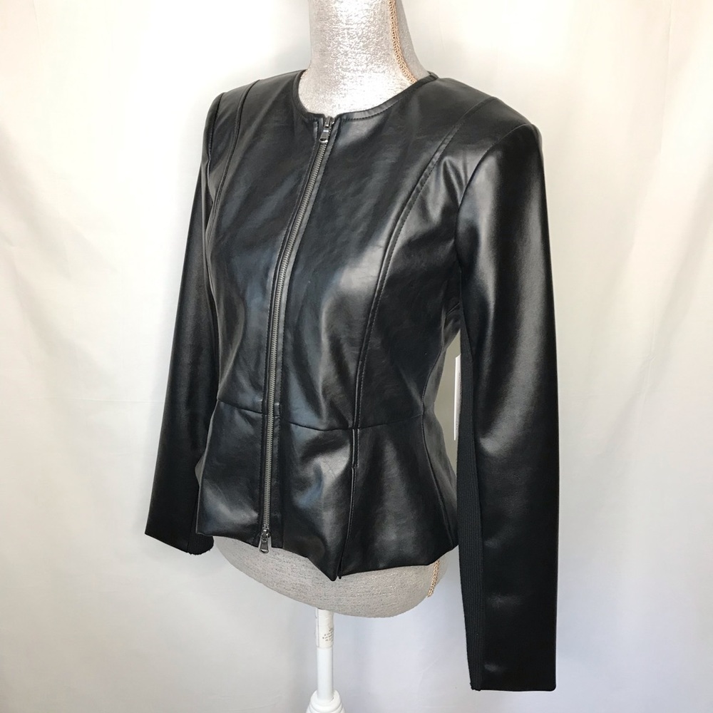 🥂SOLD🥂 BAILEY 44 Avery Vegan Leather Peplum Jacket NWT - Picture 13 of 16